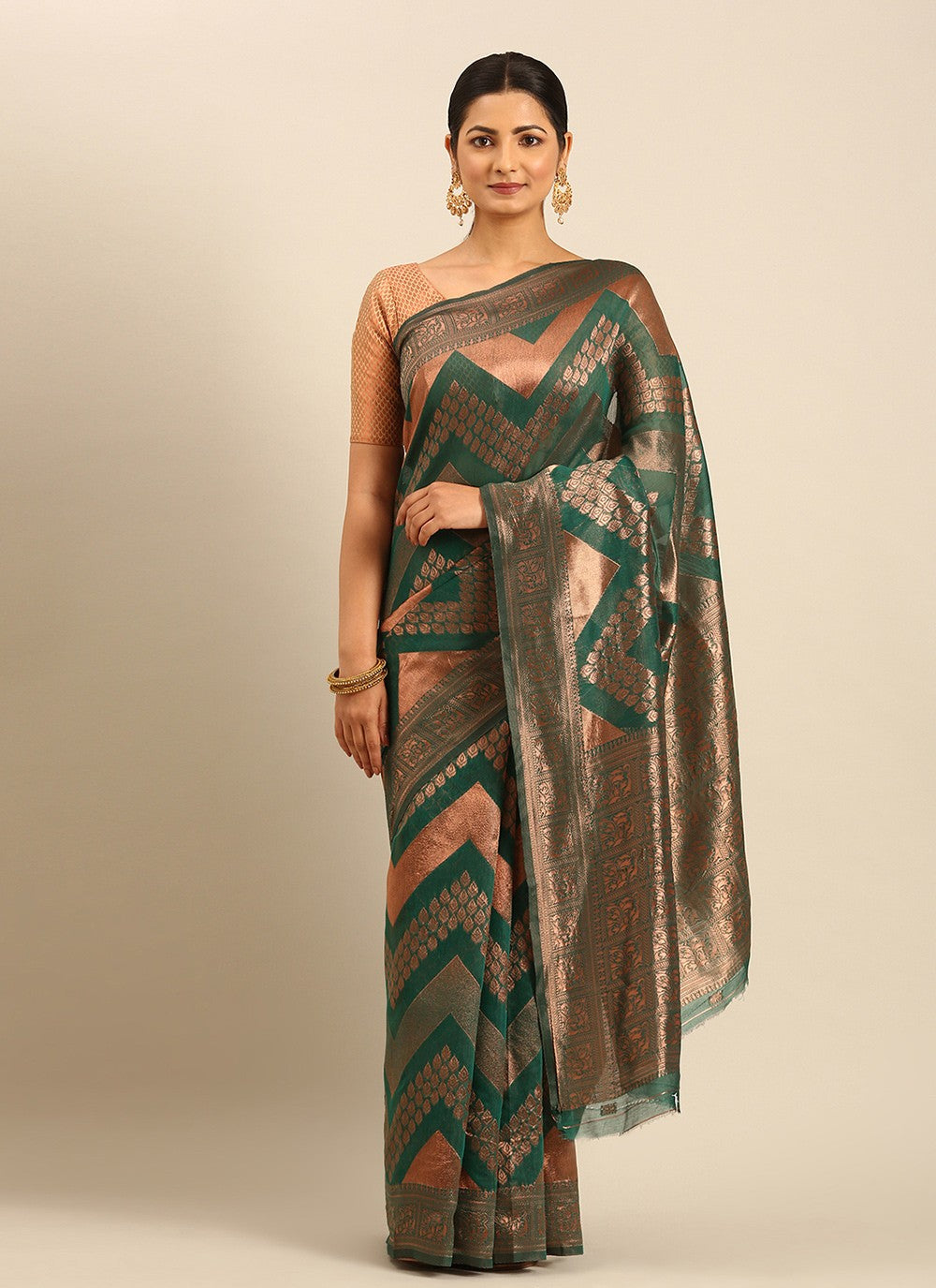 Classic Weaving Zari Cotton Saree - S8125