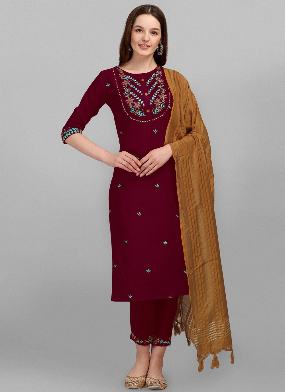 Cotton Salwar Suit - T1686