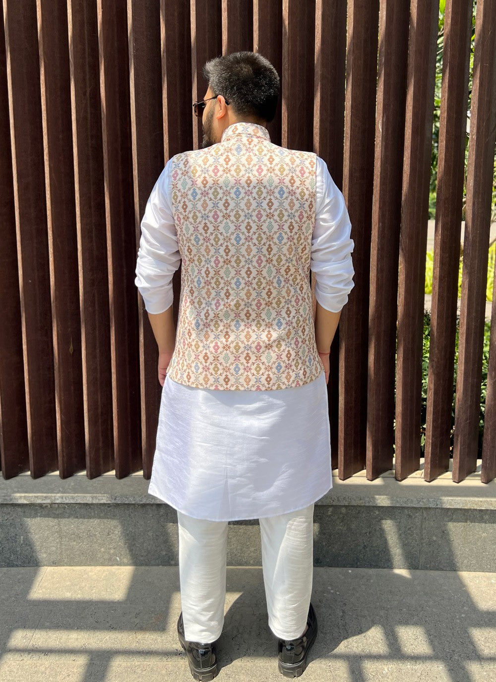 Embroidered Cotton Multi Colour Nehru Jackets - M5160