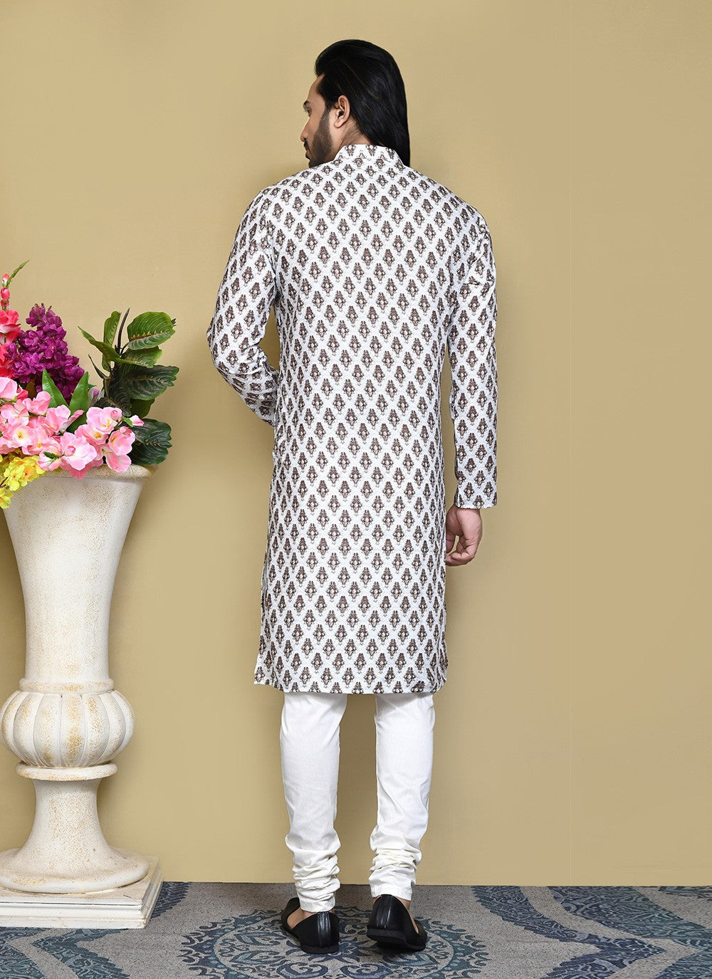 Printed Cotton , Rayon Multi Colour Kurta Pyjama - M7810