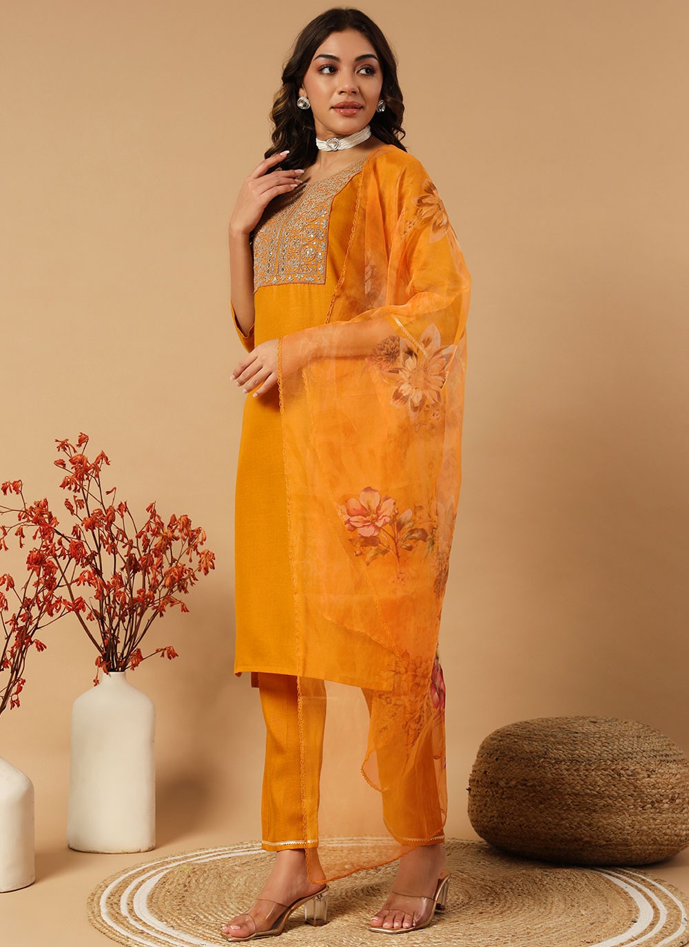 Embroidered Cotton Salwar Suit - T4622