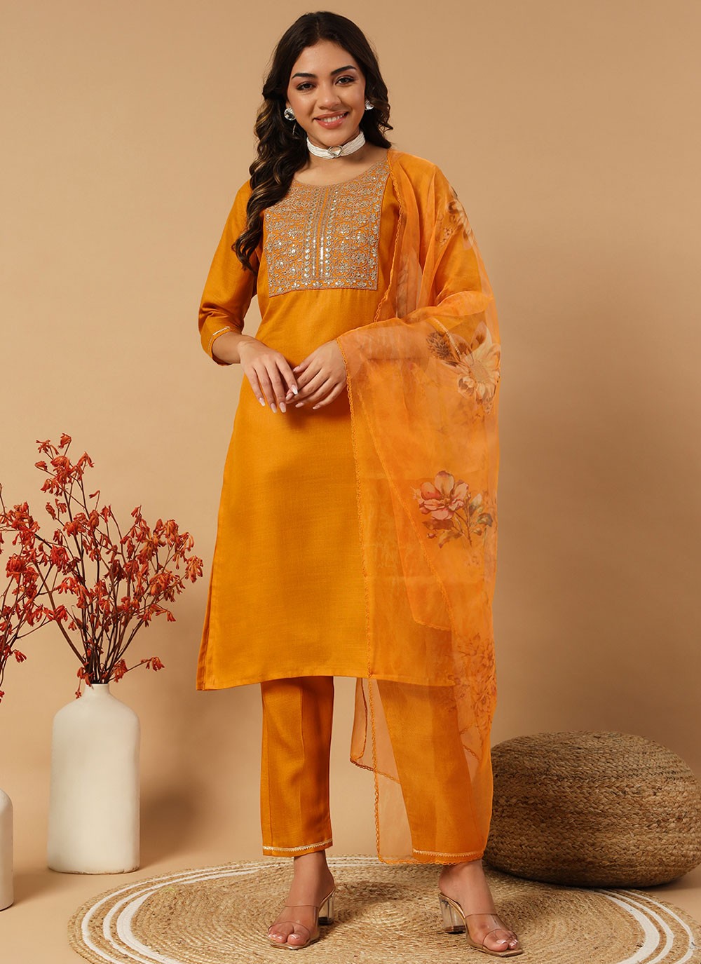 Embroidered Cotton Salwar Suit - T4622