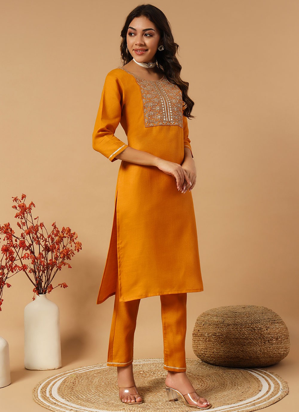 Embroidered Cotton Salwar Suit - T4622