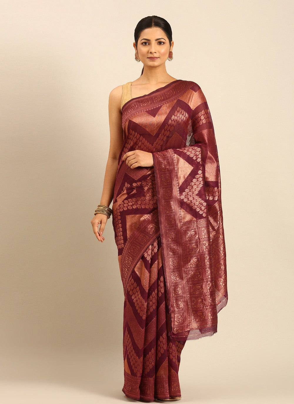 Classic Weaving Zari Cotton Saree - S8125