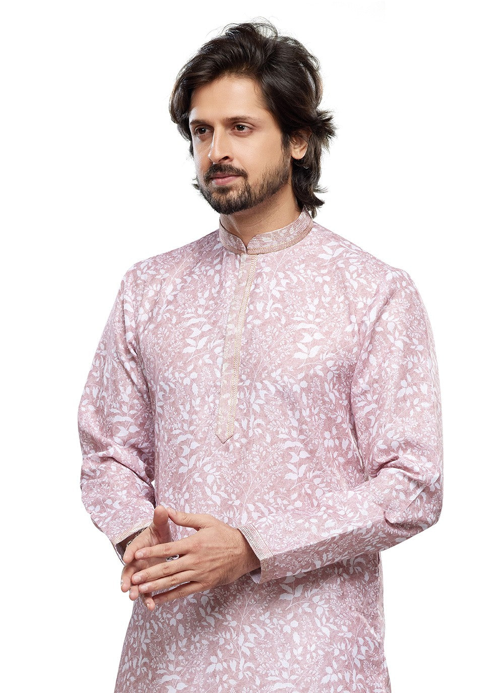 Digital Print Cotton Pink Kurta Pyjama - M6734