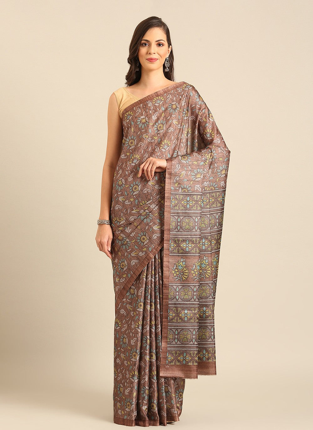 Contemporary Printed Cotton Saree - S8041