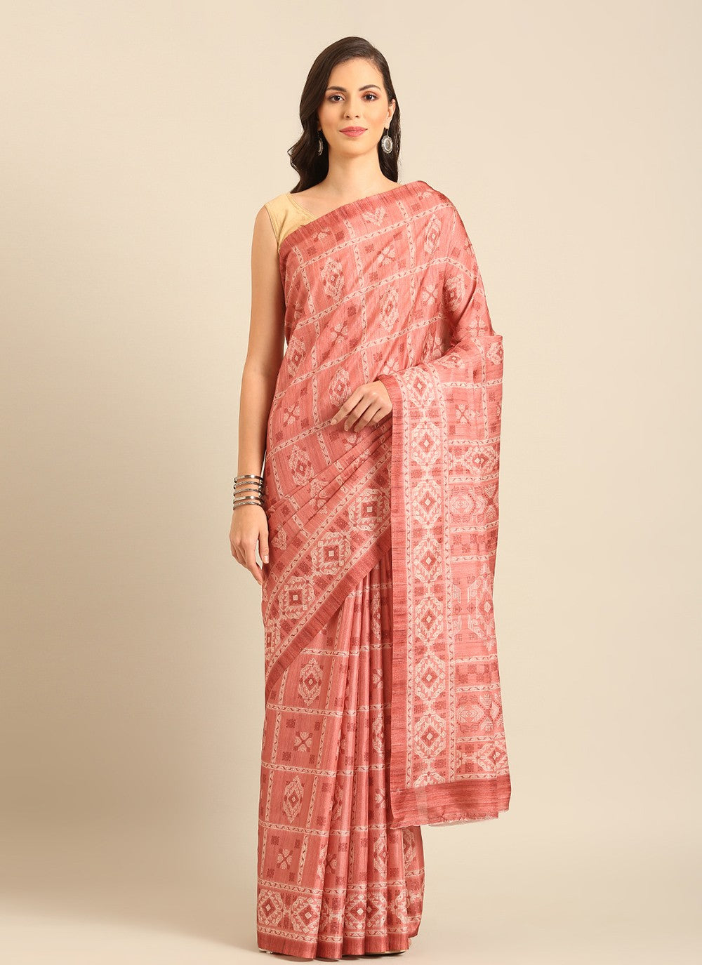 Contemporary Printed Cotton Saree - S8041