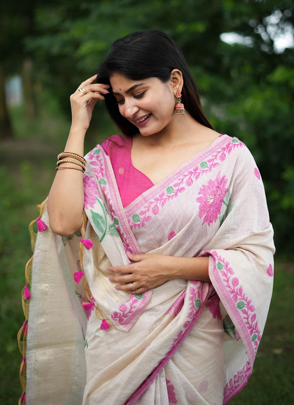 Contemporary Printed Cotton Saree - S8604