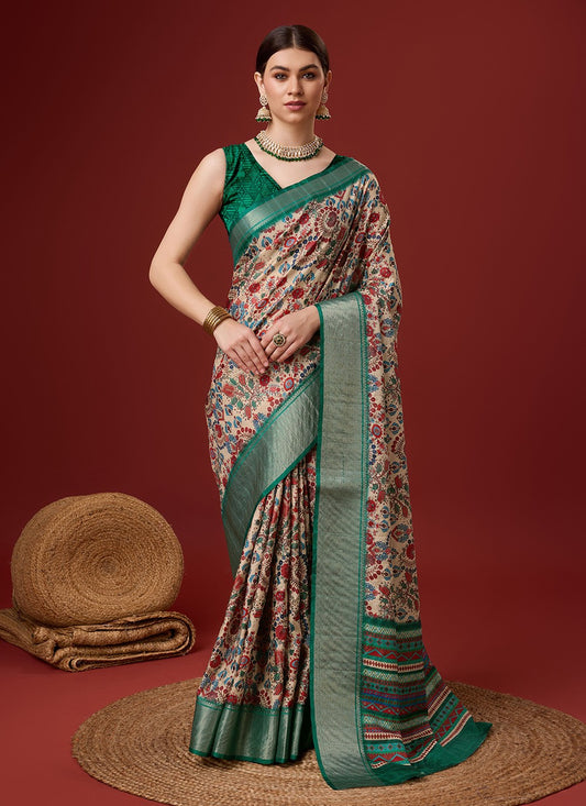 Casual Printed Cotton Saree - S6161