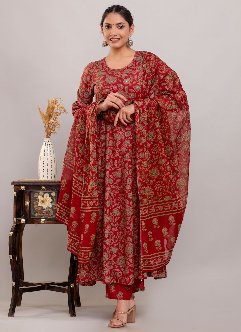 Cotton , Rayon Anarkali - T1868