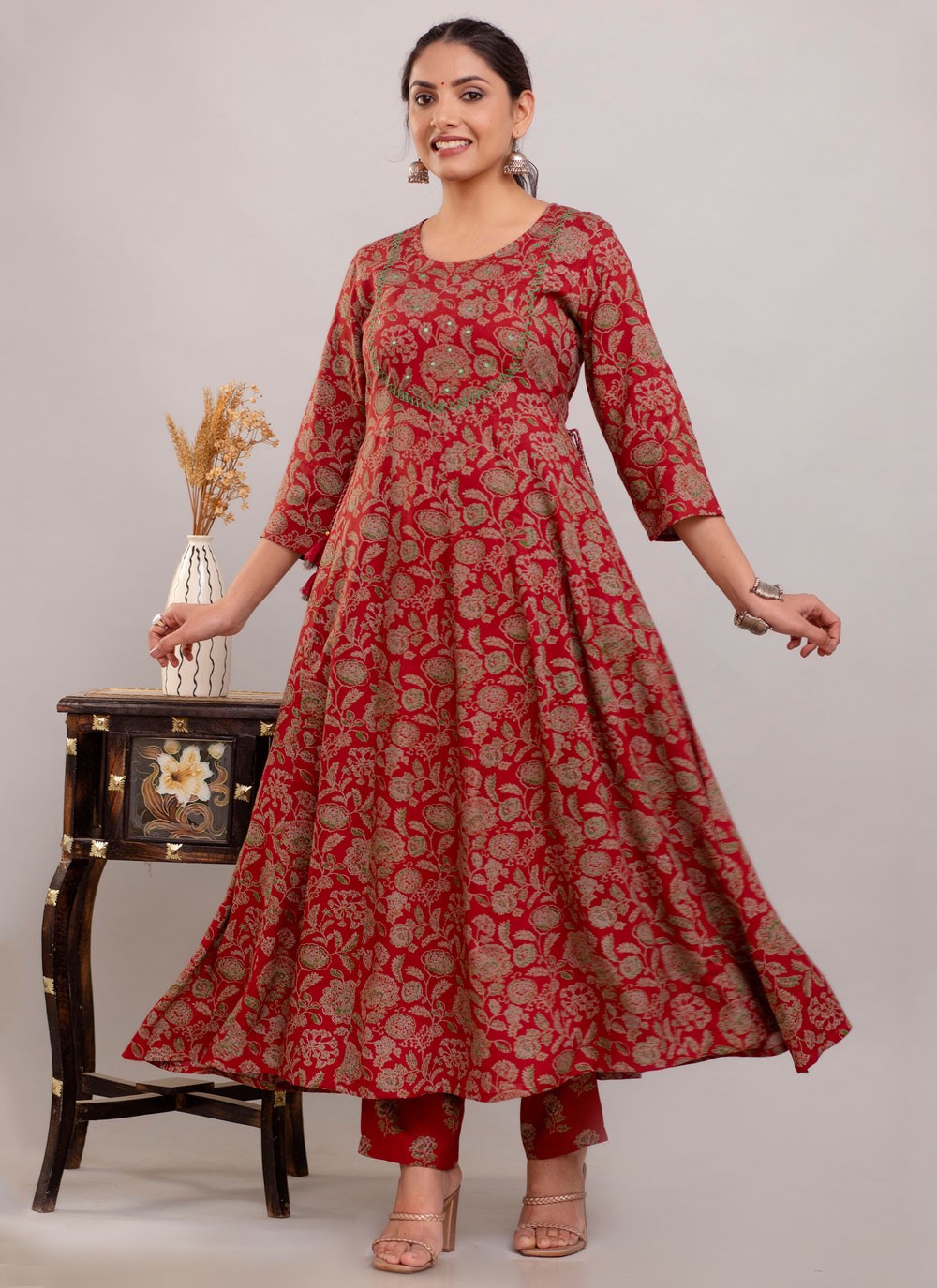 Cotton , Rayon Anarkali - T1868