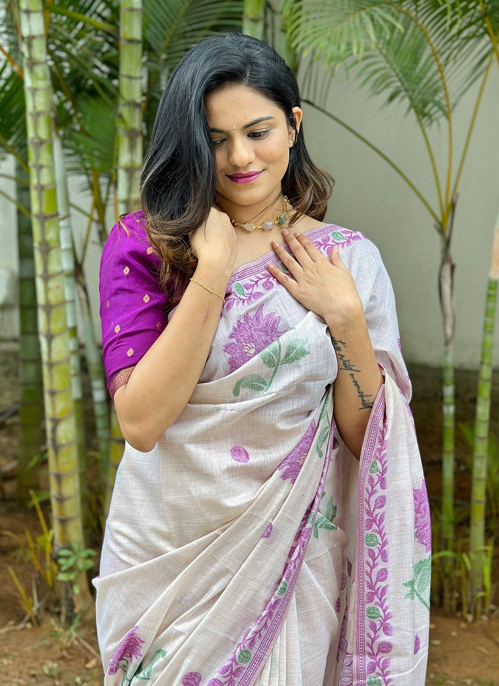 Contemporary Printed Cotton Saree - S8604