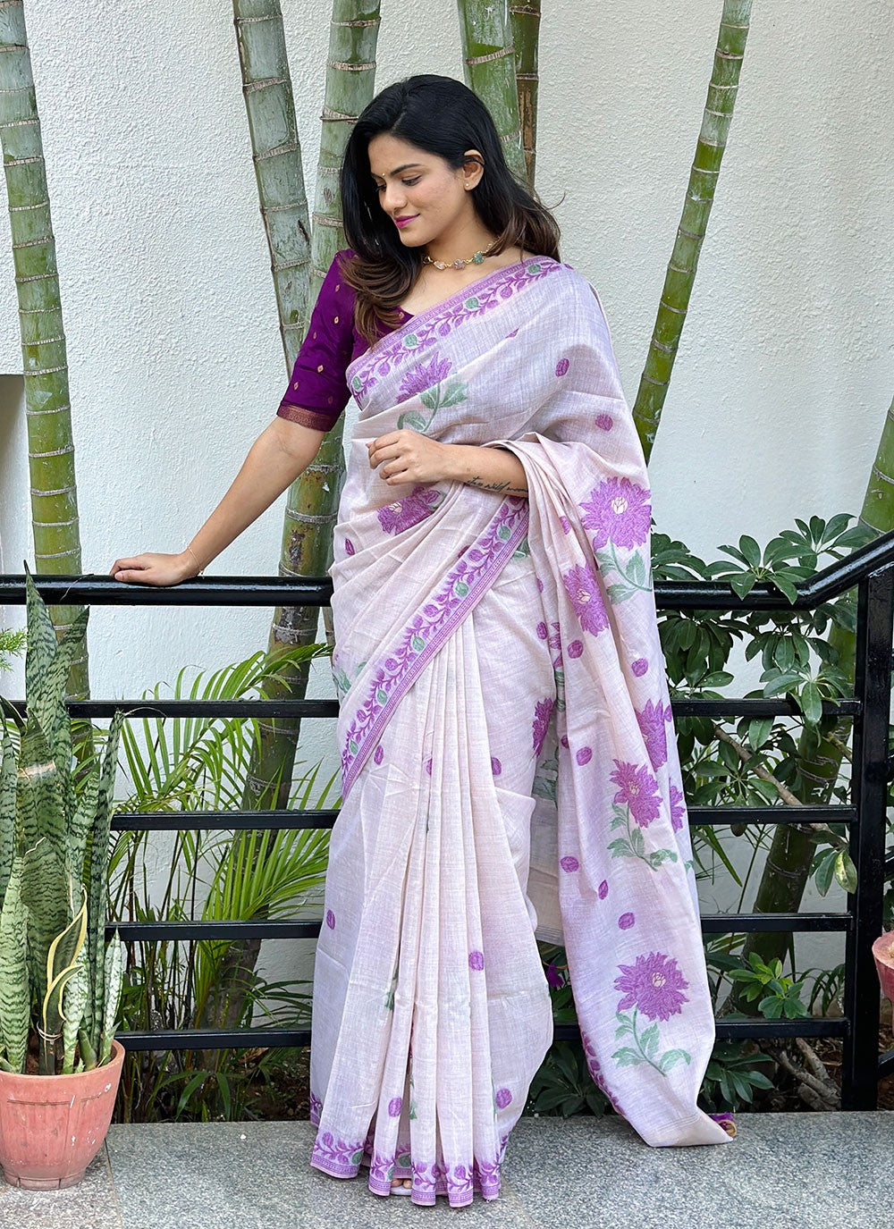 Contemporary Printed Cotton Saree - S8604