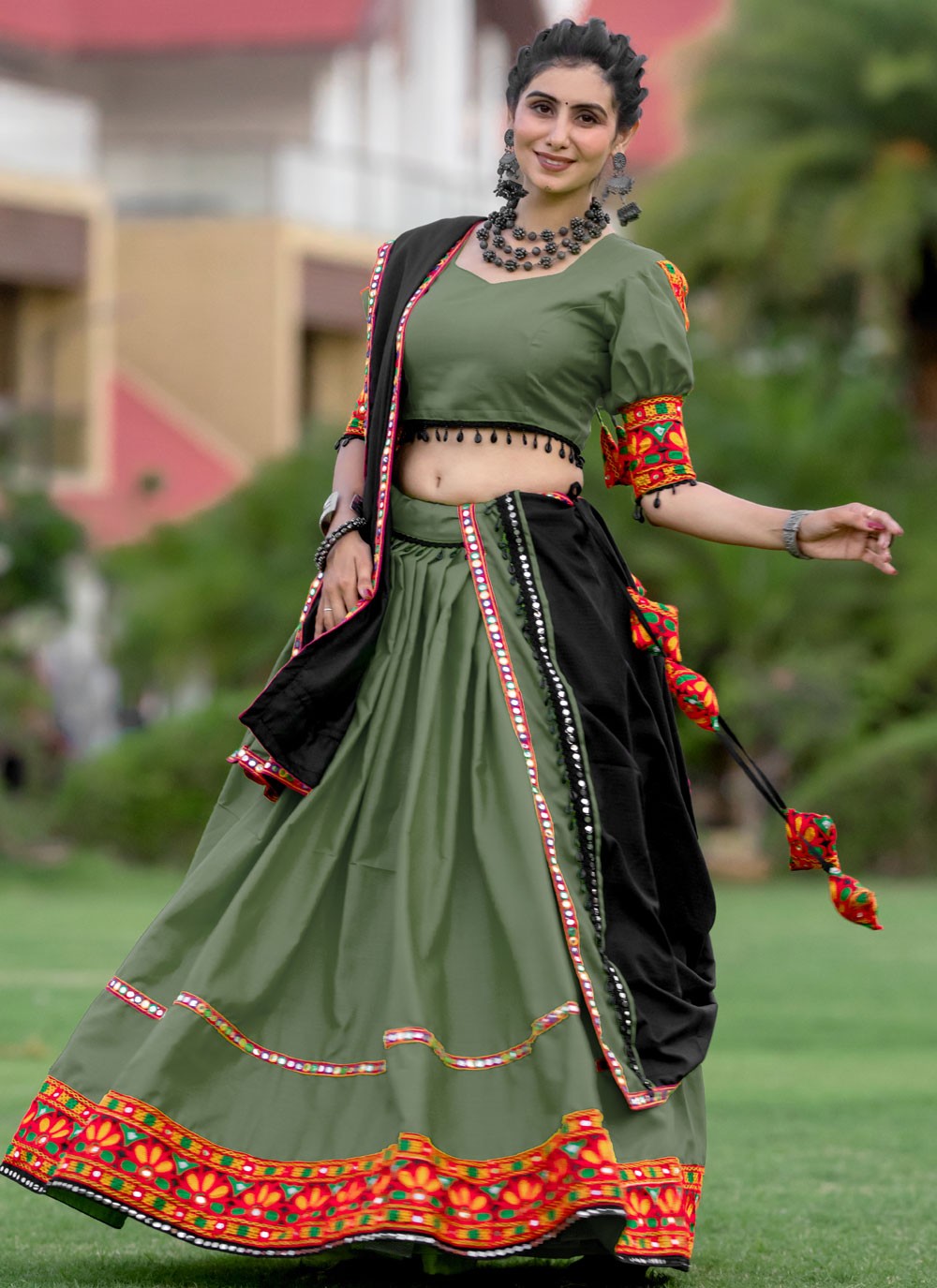 Lace Cotton Readymade Lehenga Choli - L2477