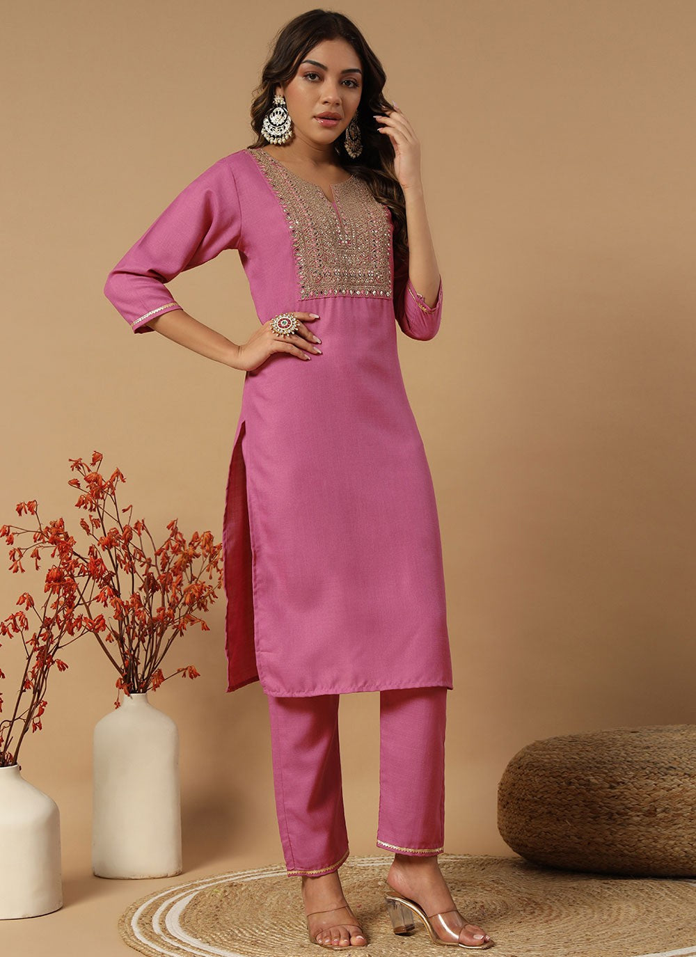 Embroidered Cotton Salwar Suit - T4620