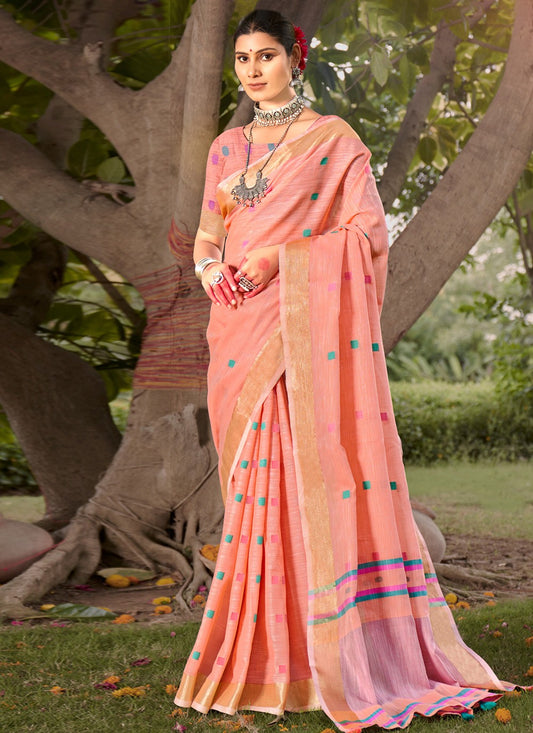 Casual Weaving Zari Cotton Saree - S6834