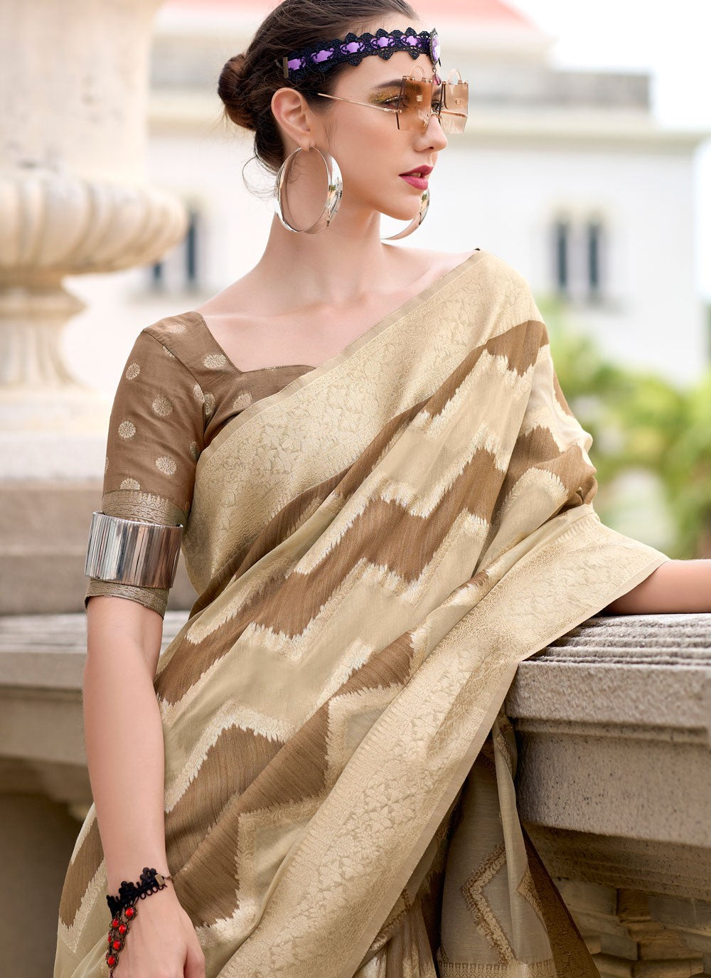 Classic Weaving Zari Cotton Silk Saree - S9479