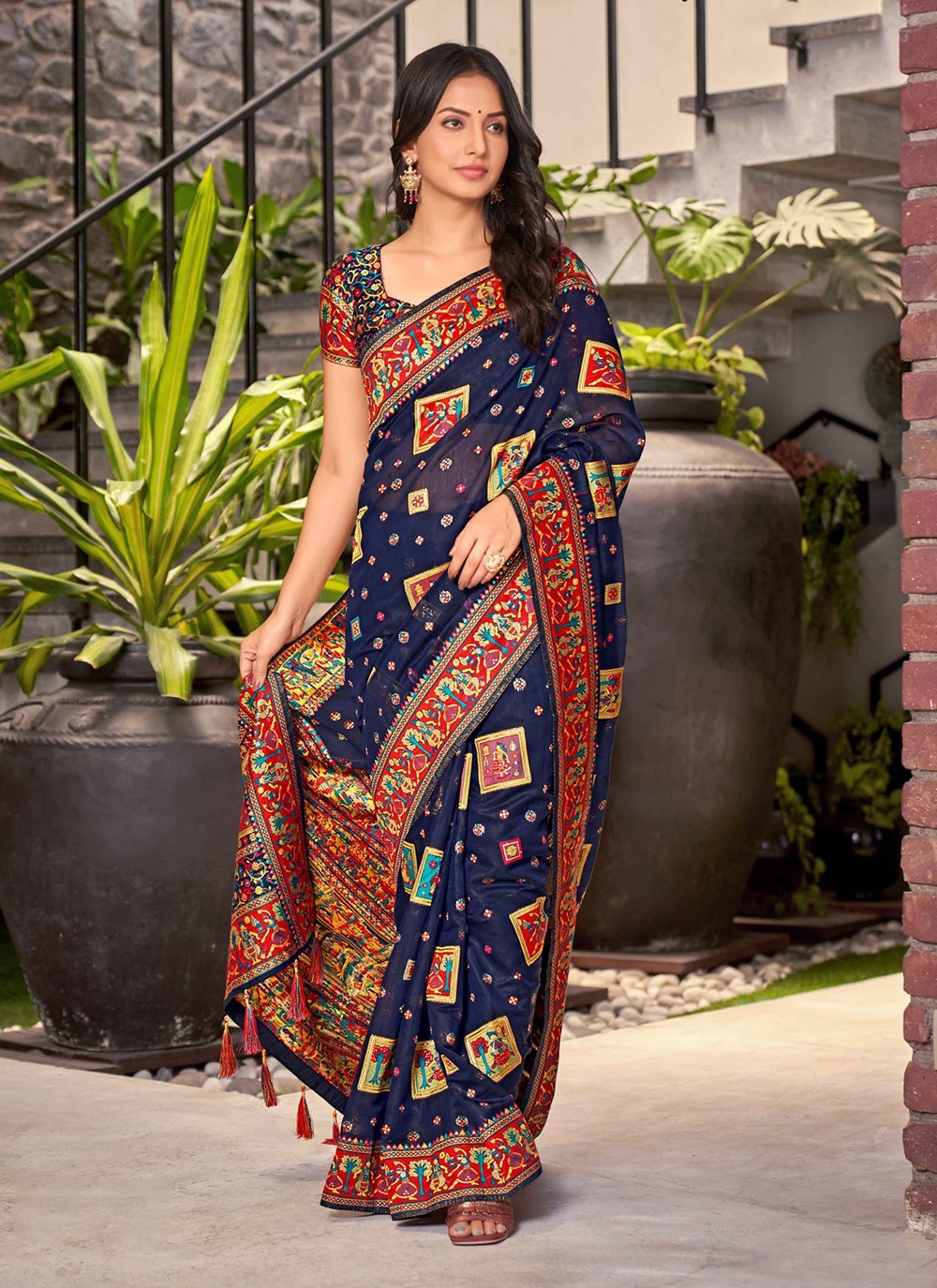 Designer Woven Cotton Silk Saree - S3129