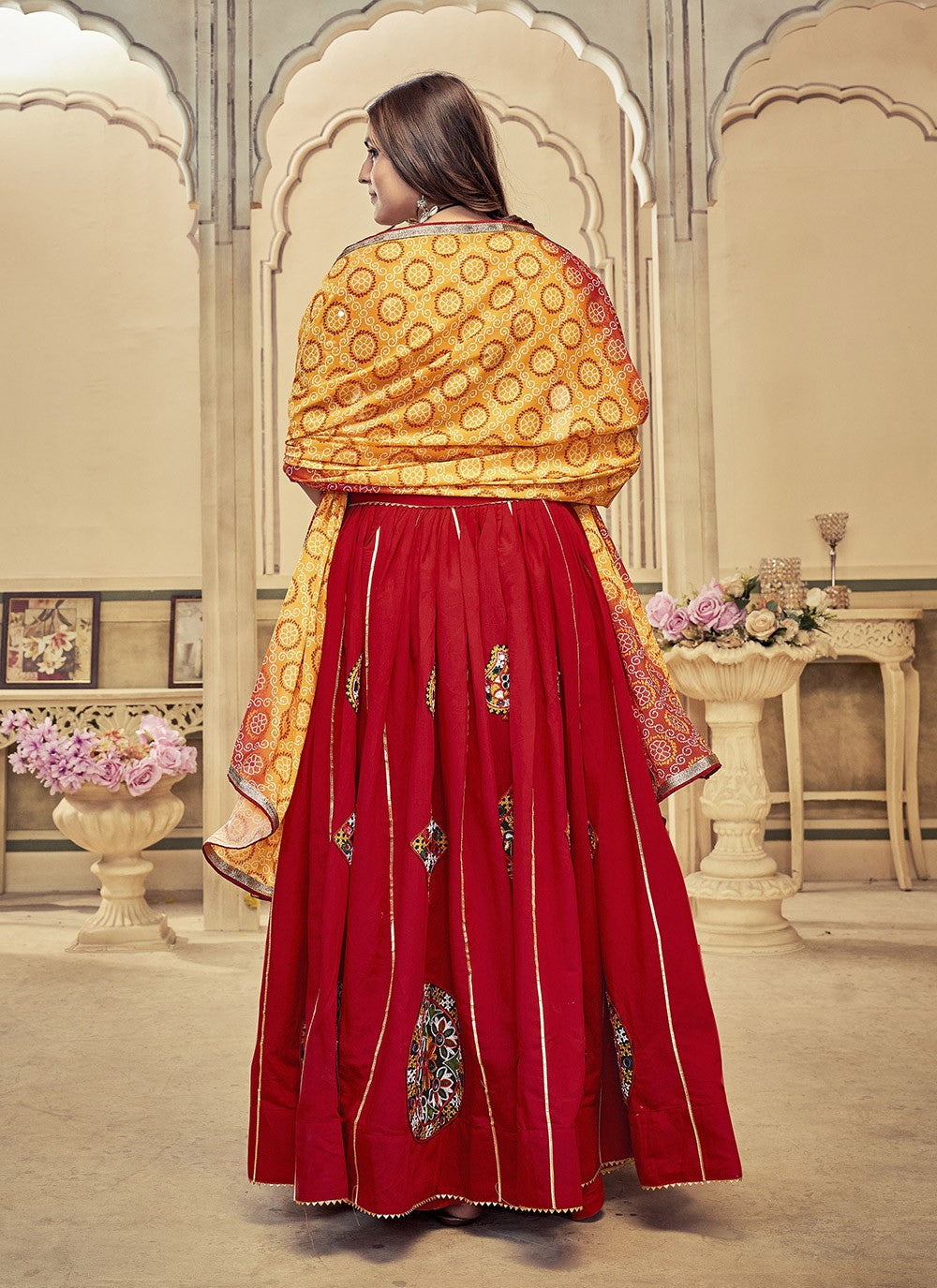 Embroidered Georgette A - Line Lehenga - L1989