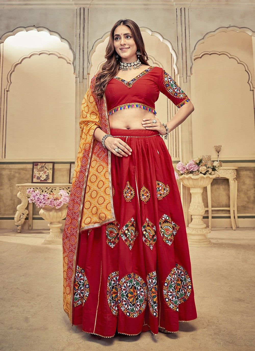 Embroidered Georgette A - Line Lehenga - L1989