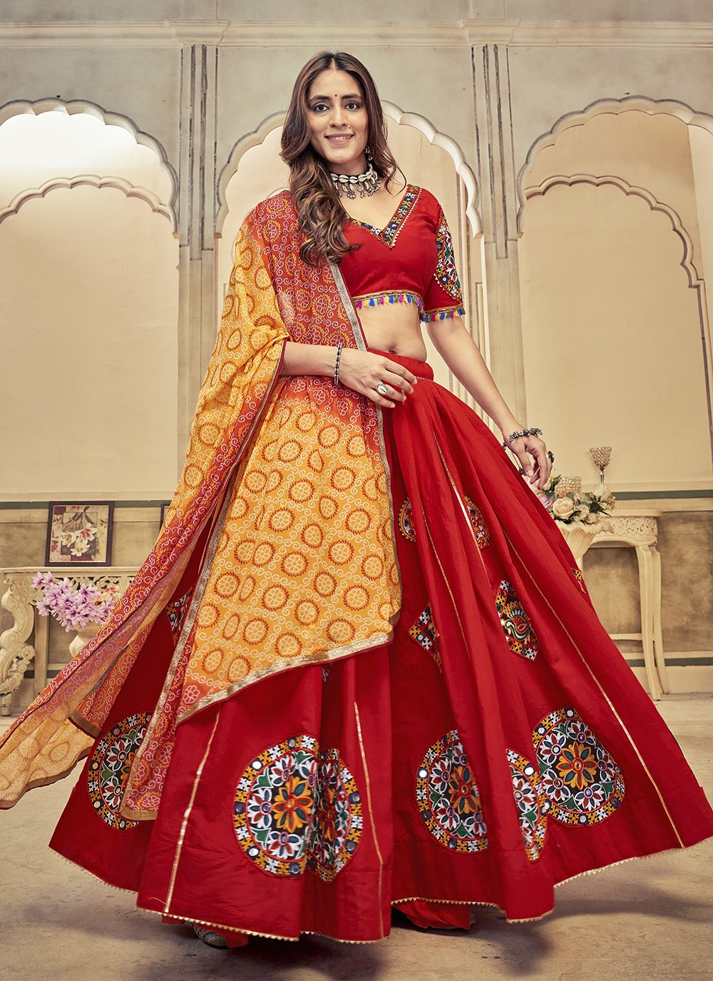 Embroidered Georgette A - Line Lehenga - L1989