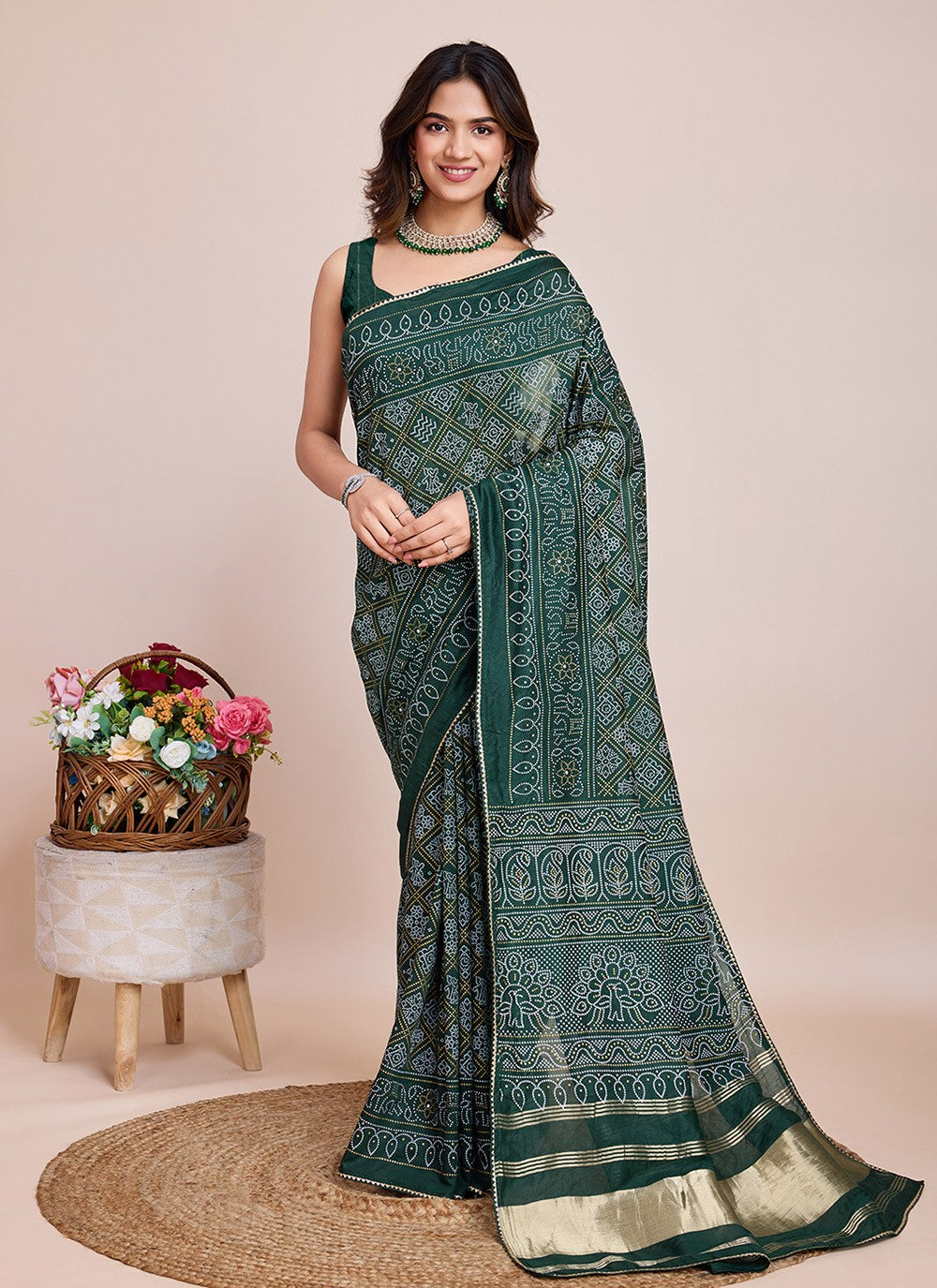 Classic Printed Cotton Silk Saree - S7900