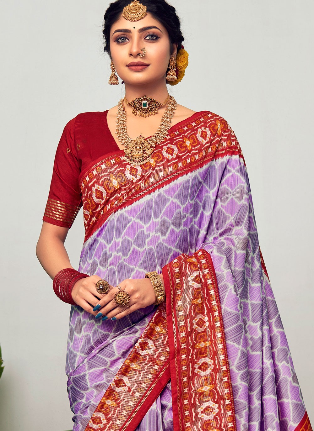 Trendy Polka Dots Cotton Silk Saree - S5382