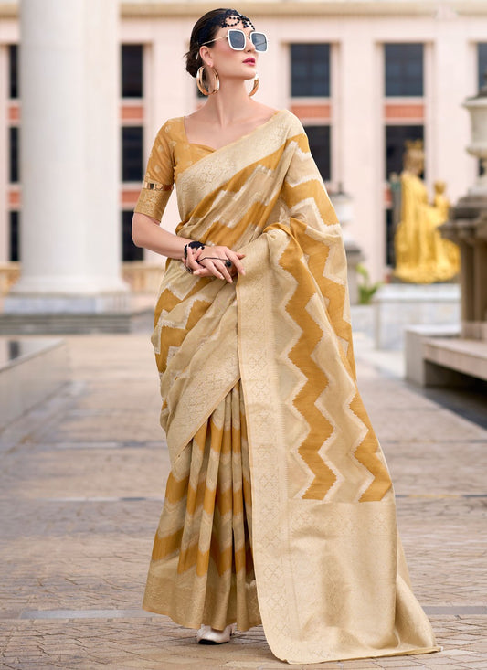 Classic Weaving Zari Cotton Silk Saree - S9479