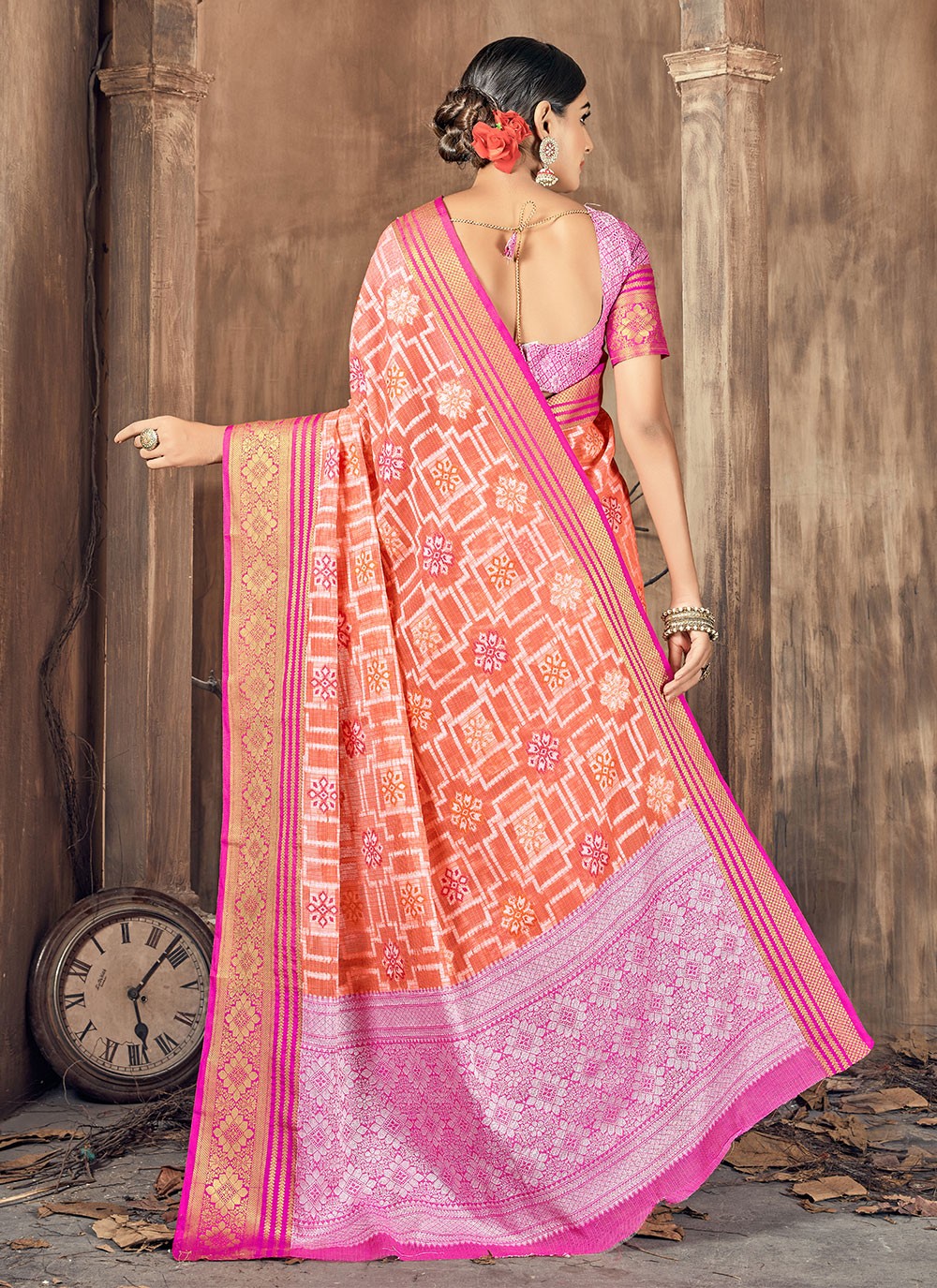 Traditional Woven Cotton Silk Saree - S1079