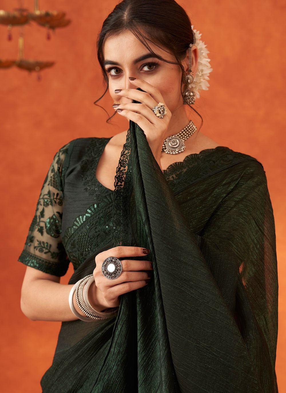 Classic Border Work Cotton Silk Saree - S8796