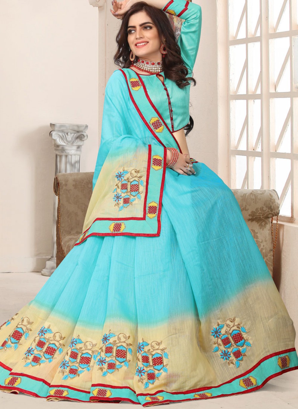 Trendy Resham Cotton Silk Saree - S0086