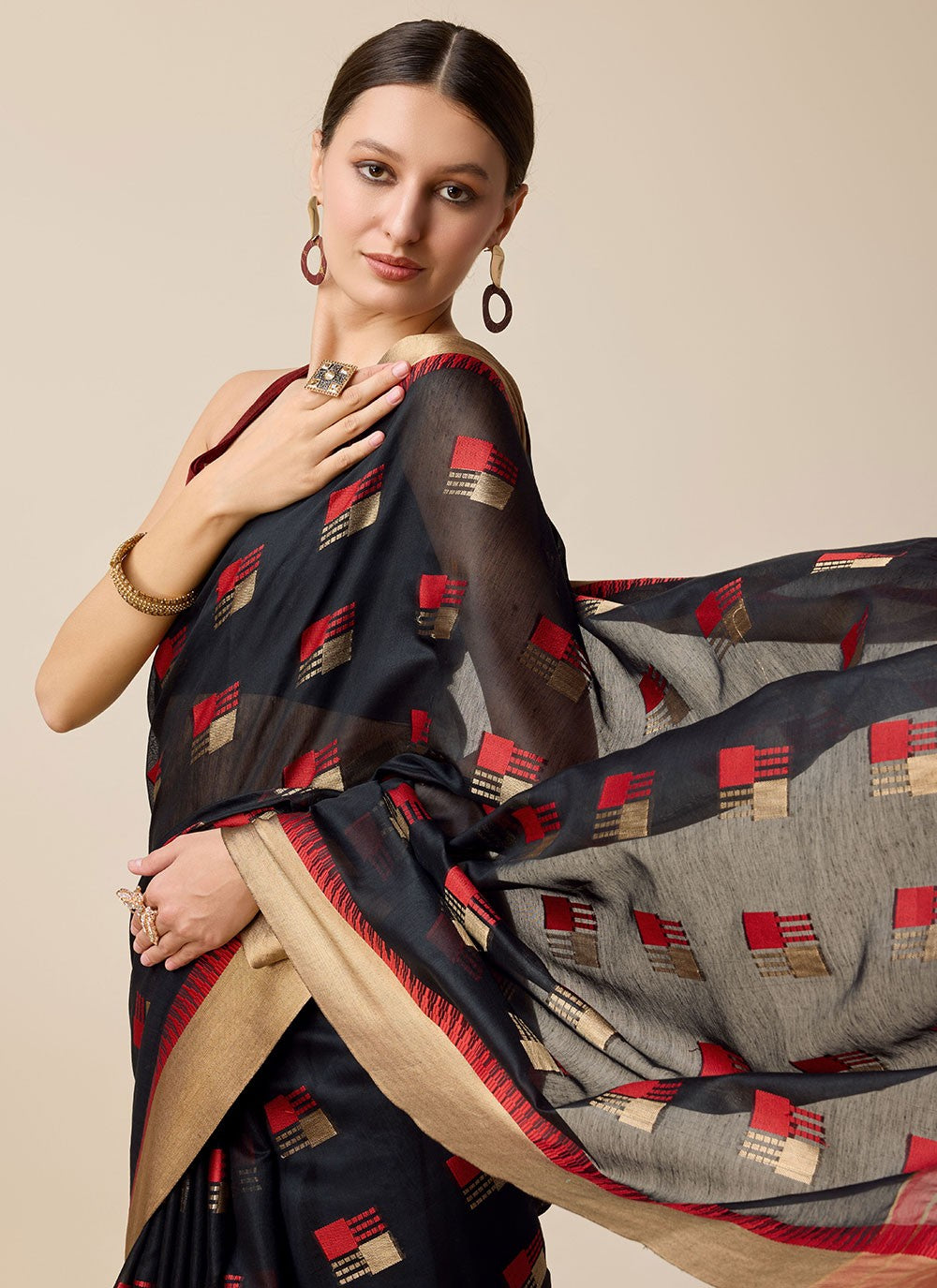 Classic Weaving Zari Cotton Silk Saree - S6999