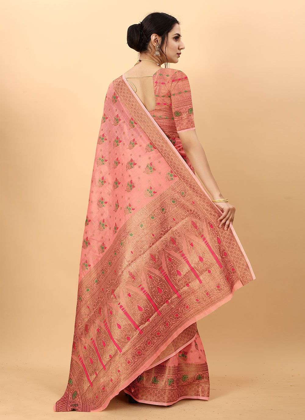 Classic Weaving Zari Cotton Silk Saree - S1597