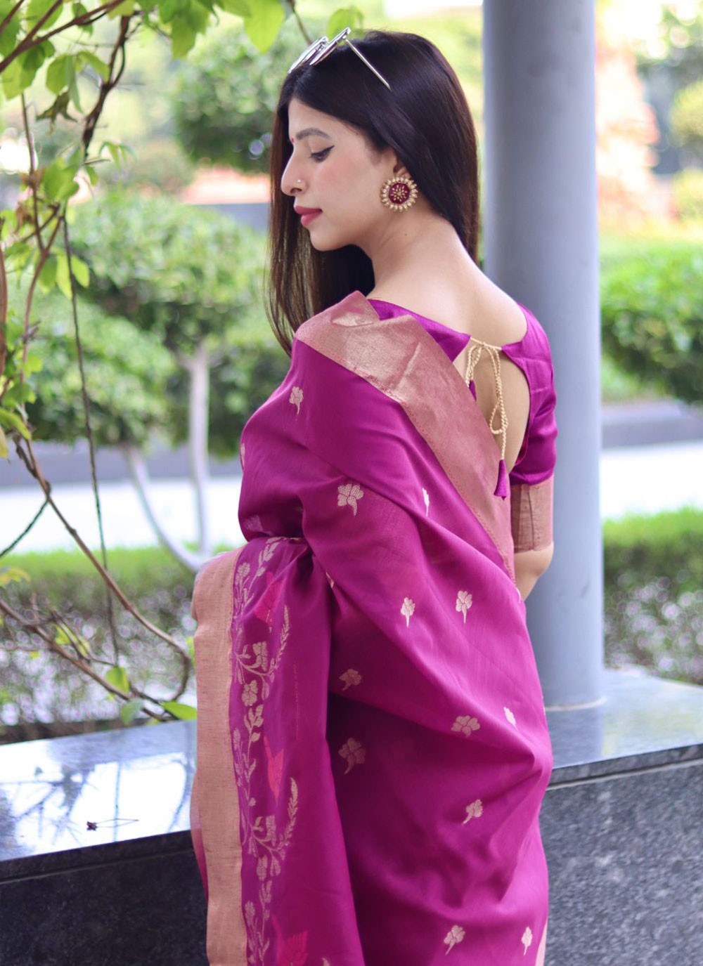 Trendy Woven Cotton Silk Saree - S4316