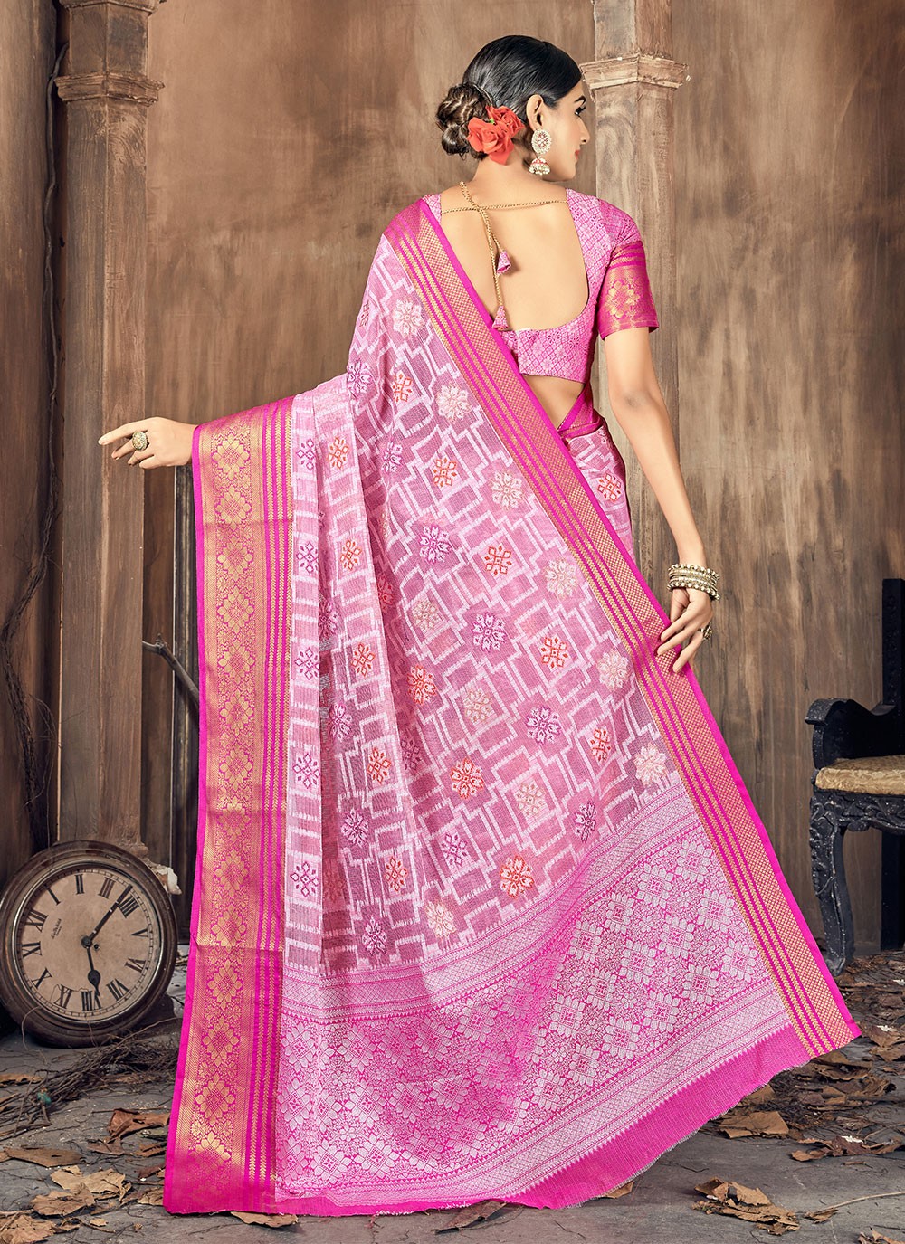 Traditional Woven Cotton Silk Saree - S1079