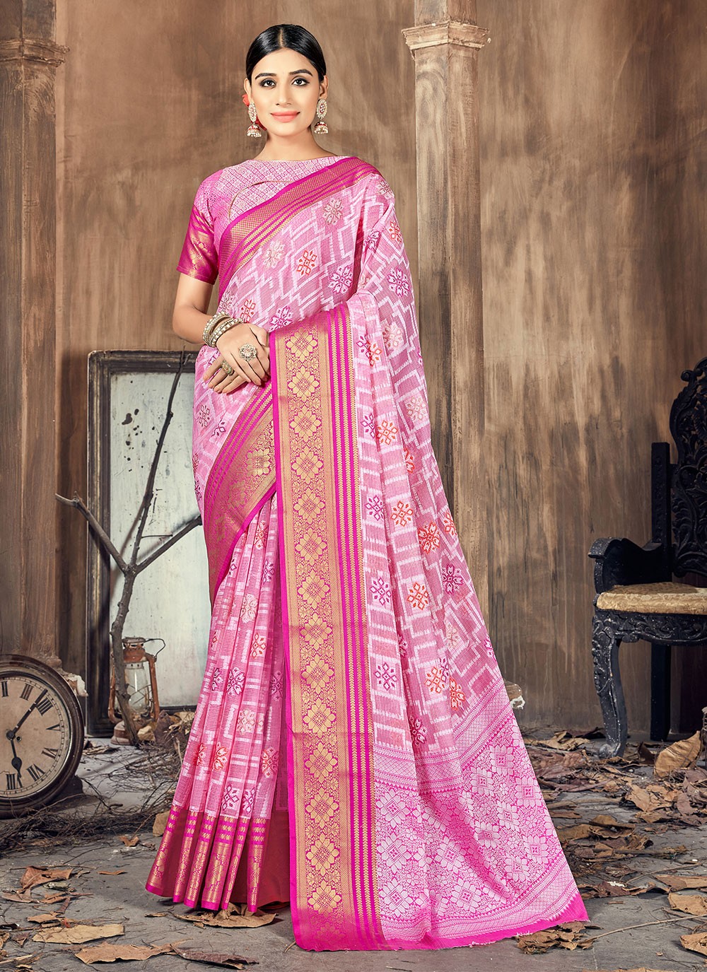 Traditional Woven Cotton Silk Saree - S1079