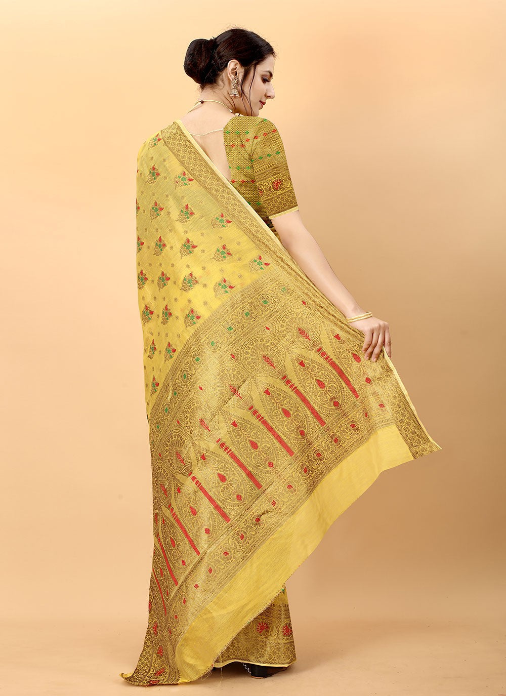 Classic Weaving Zari Cotton Silk Saree - S1597