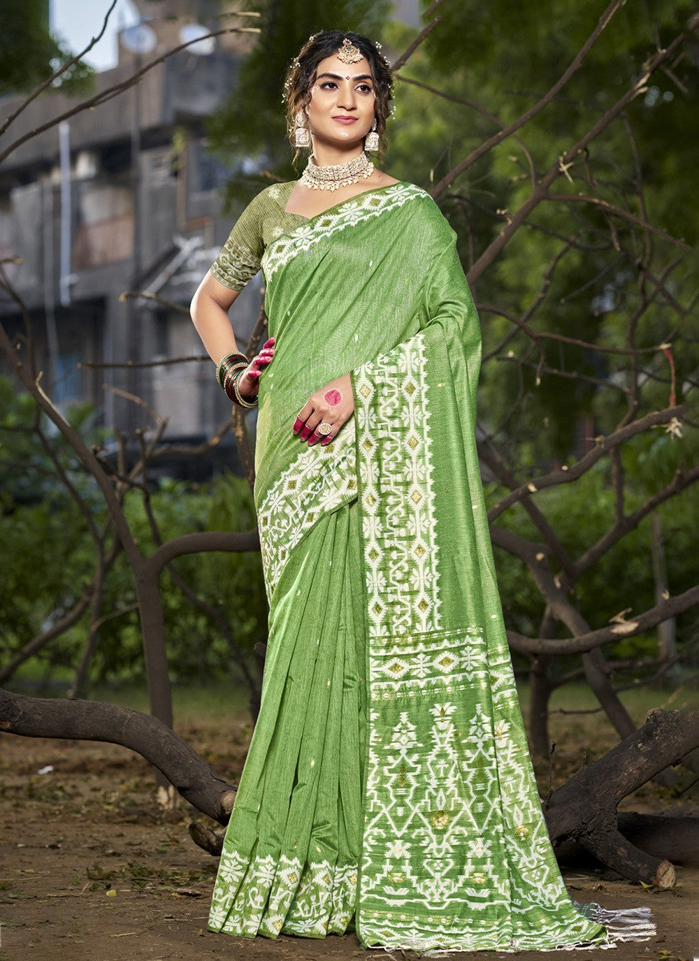 Contemporary Weaving Zari Cotton Saree - S9958