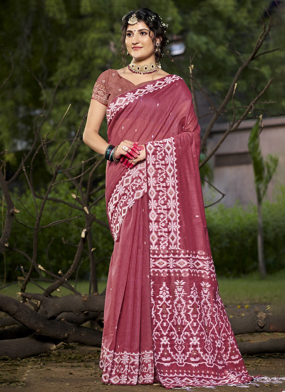 Contemporary Weaving Zari Cotton Saree - S9958