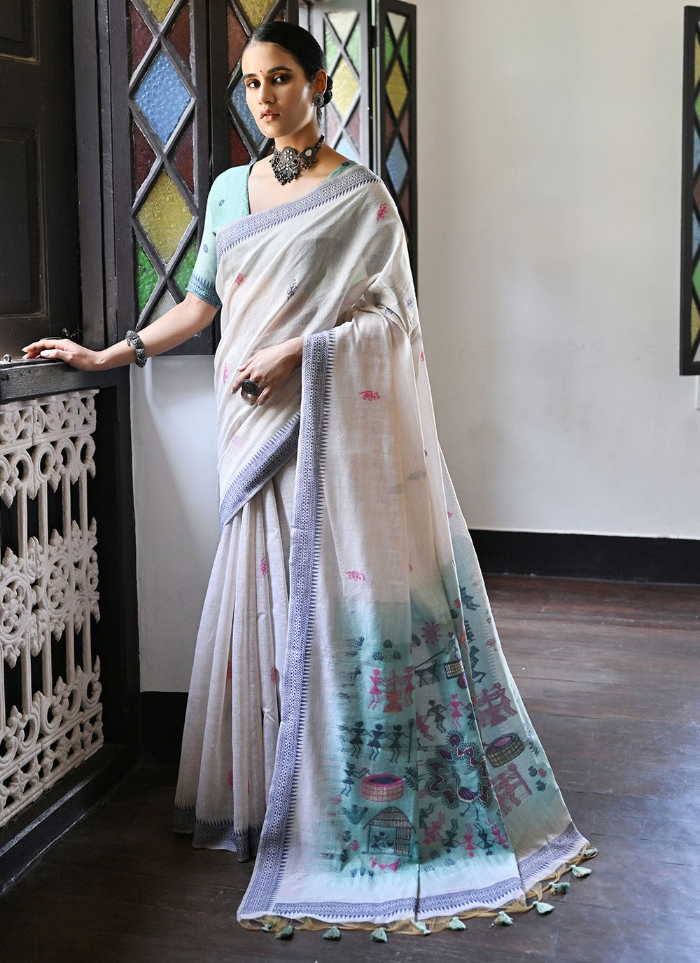 Classic Weaving Zari Cotton Saree - S6623