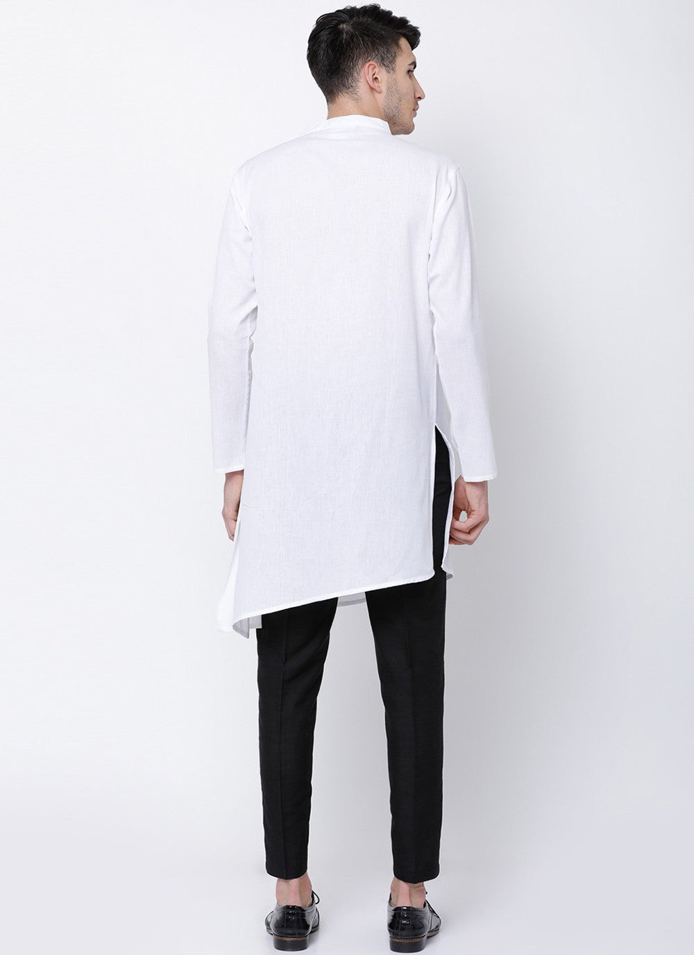 Plain Cotton White Kurta Pyjama - M1969