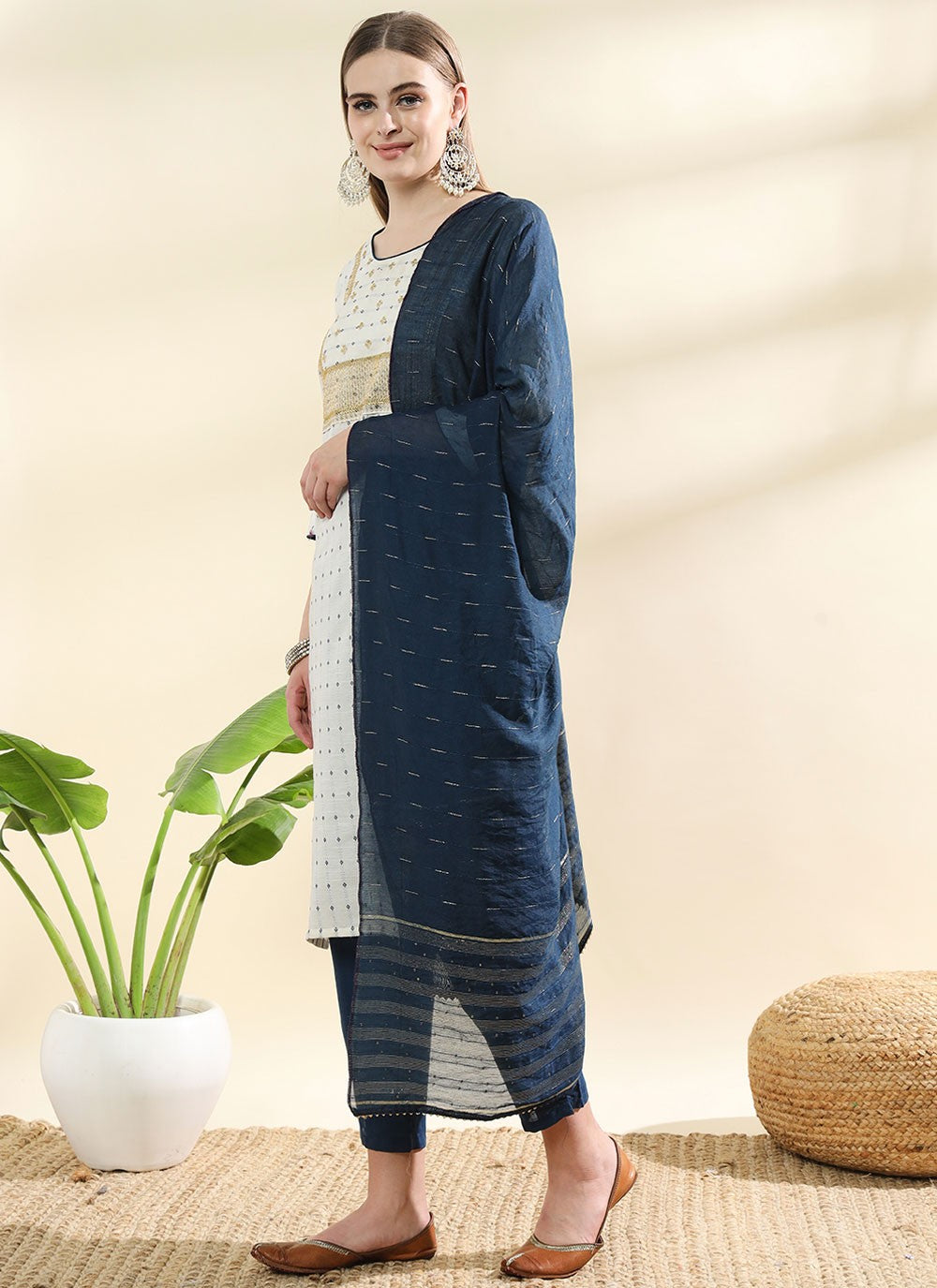 Embroidered Cotton Salwar Suit - T4641