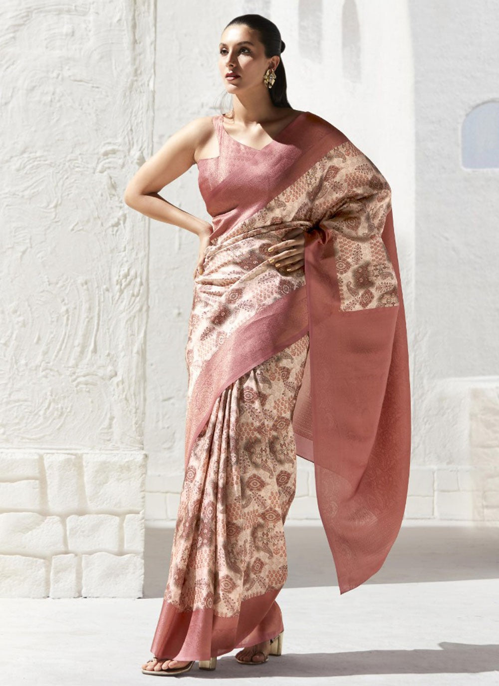 Classic Border Work Art Silk Saree - S9649