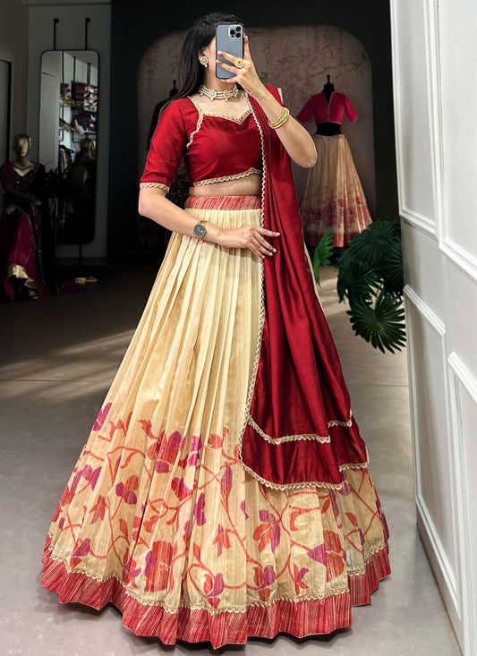 Lace Silk Lehenga - L3064