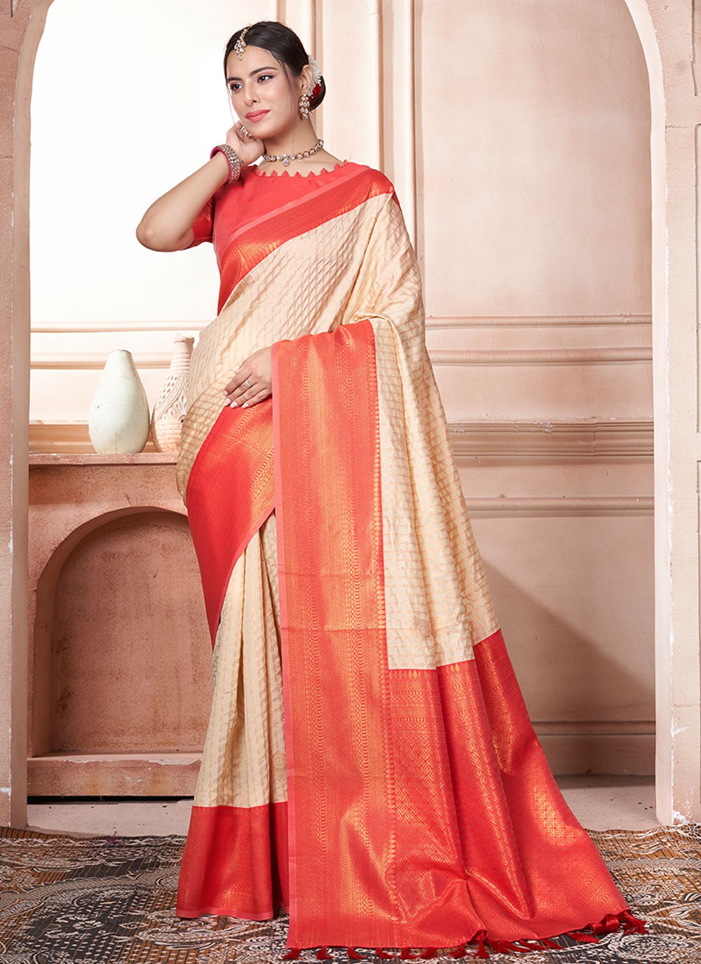 Classic Woven Kanjivaram Silk Saree - S6444