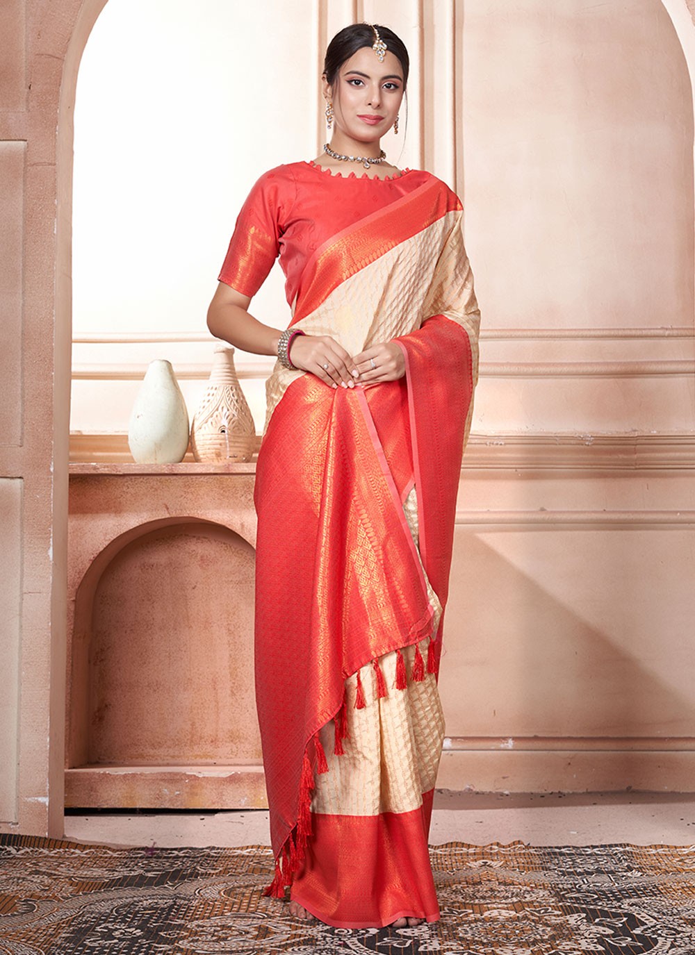 Classic Woven Kanjivaram Silk Saree - S6444