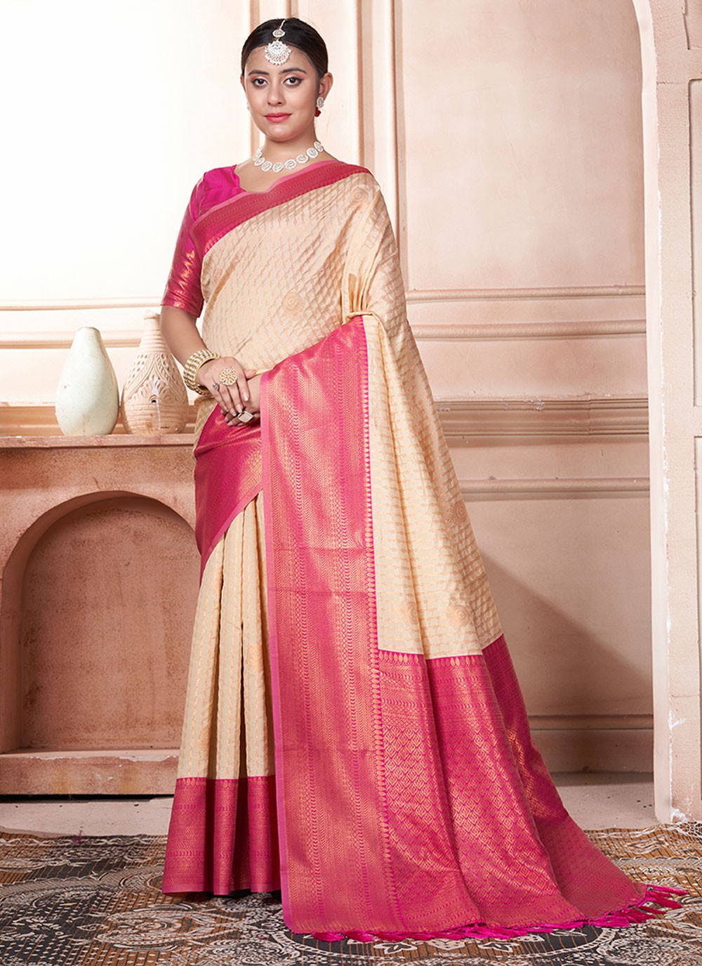 Classic Woven Kanjivaram Silk Saree - S6444