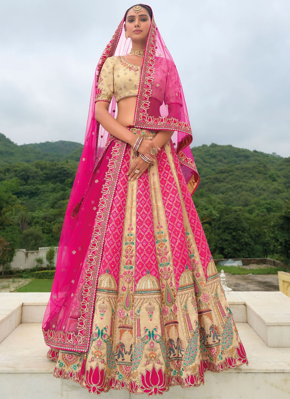 Embroidered Silk Lehenga - L3142