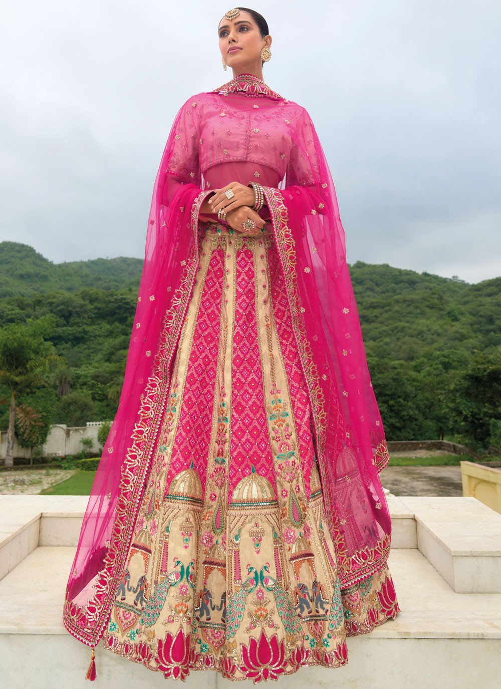 Embroidered Silk Lehenga - L3142