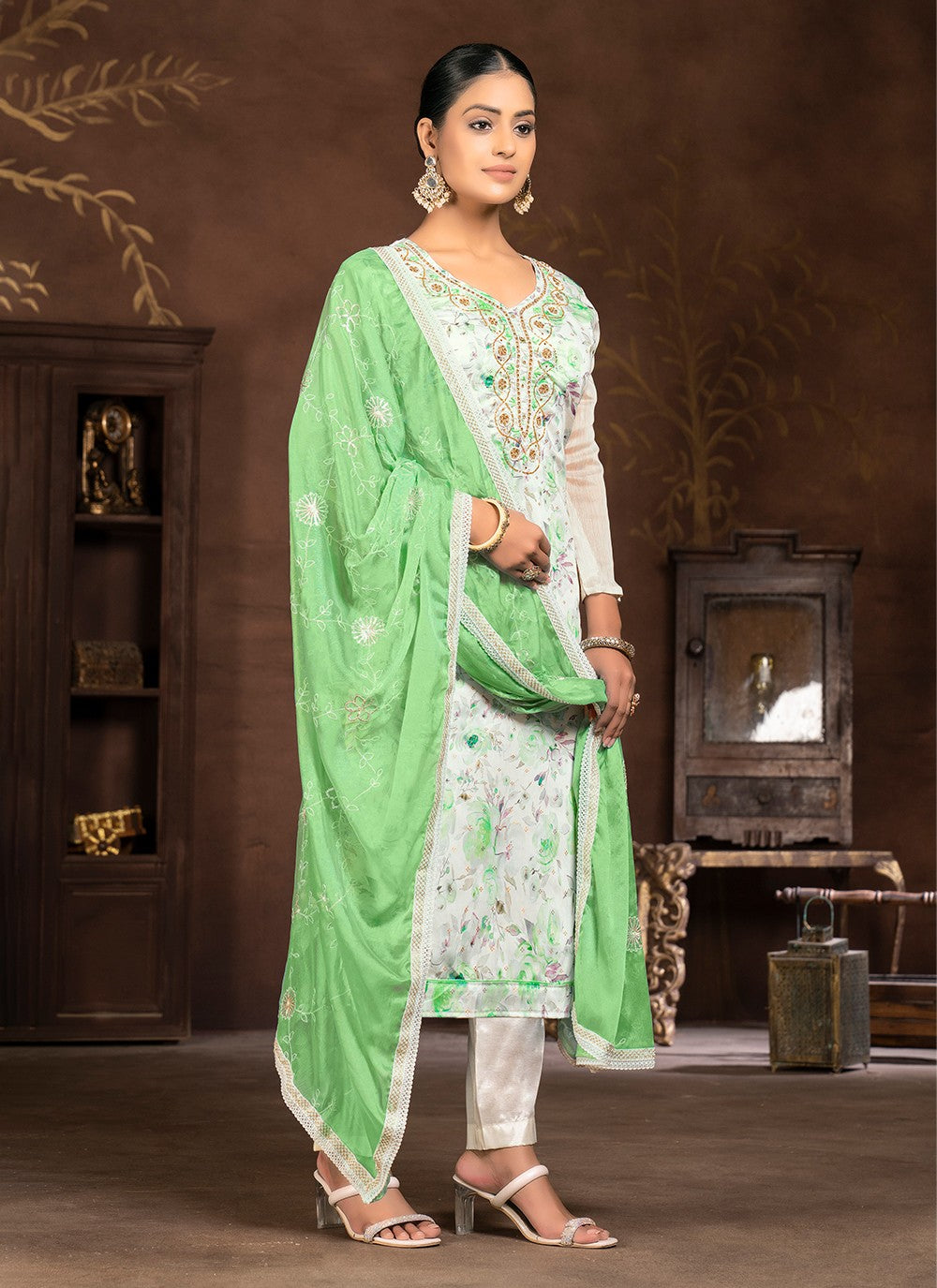 Organza Salwar Suit - T1978